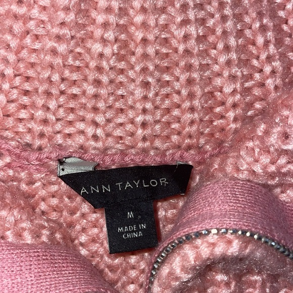 Ann Taylor Quarter-Zip Knitted Sweater M - Picture 2 of 5